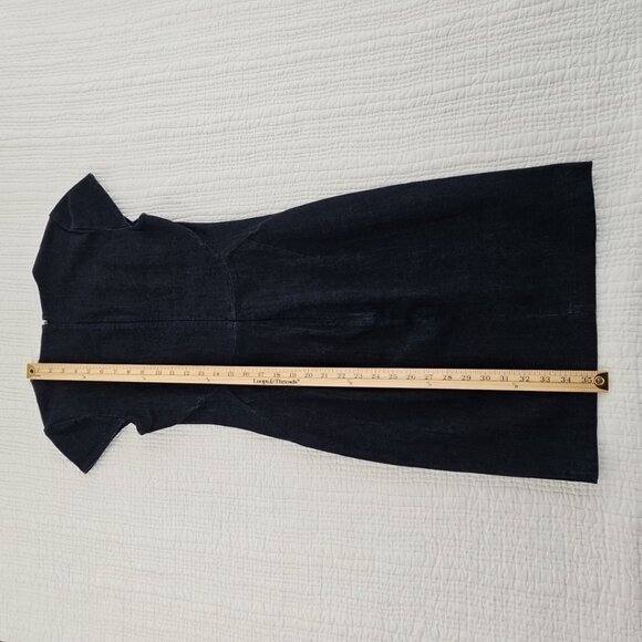 Banana Republic Angled Seam Pencil Dress Women's Sz 0 Short Sleeve Navy NWOT - Picture 13 of 16
